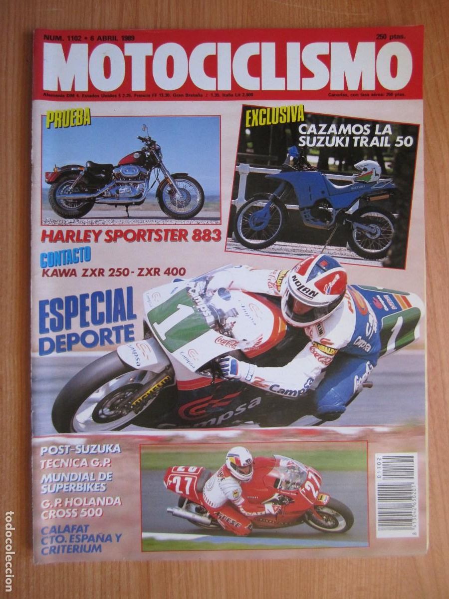 Coches y motocicletas: revista motociclismo num 1102 a&ntilde;o 1989