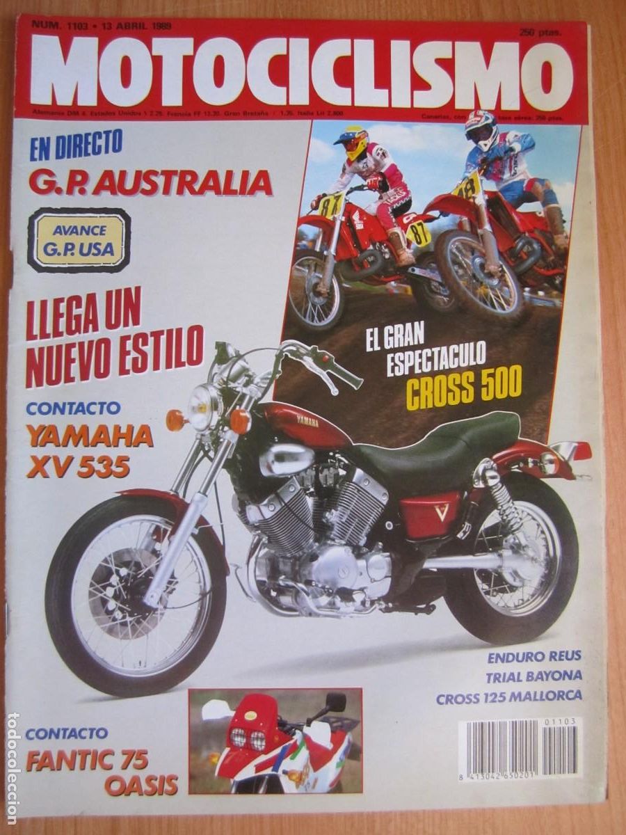 Coches y motocicletas: revista motociclismo num 1103 a&ntilde;o 1989 yamaha xv 535