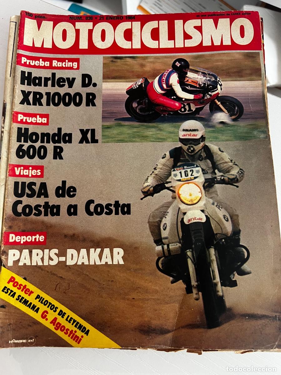 Coches y motocicletas: MOTOCICLISMO. N&ordm; 836. A&Ntilde;O 1984. HARLEY D. XR 1000R. HONDA XL 600R. PAR&Iacute;S-DAKAR. USA DE COSTA.. LEEr