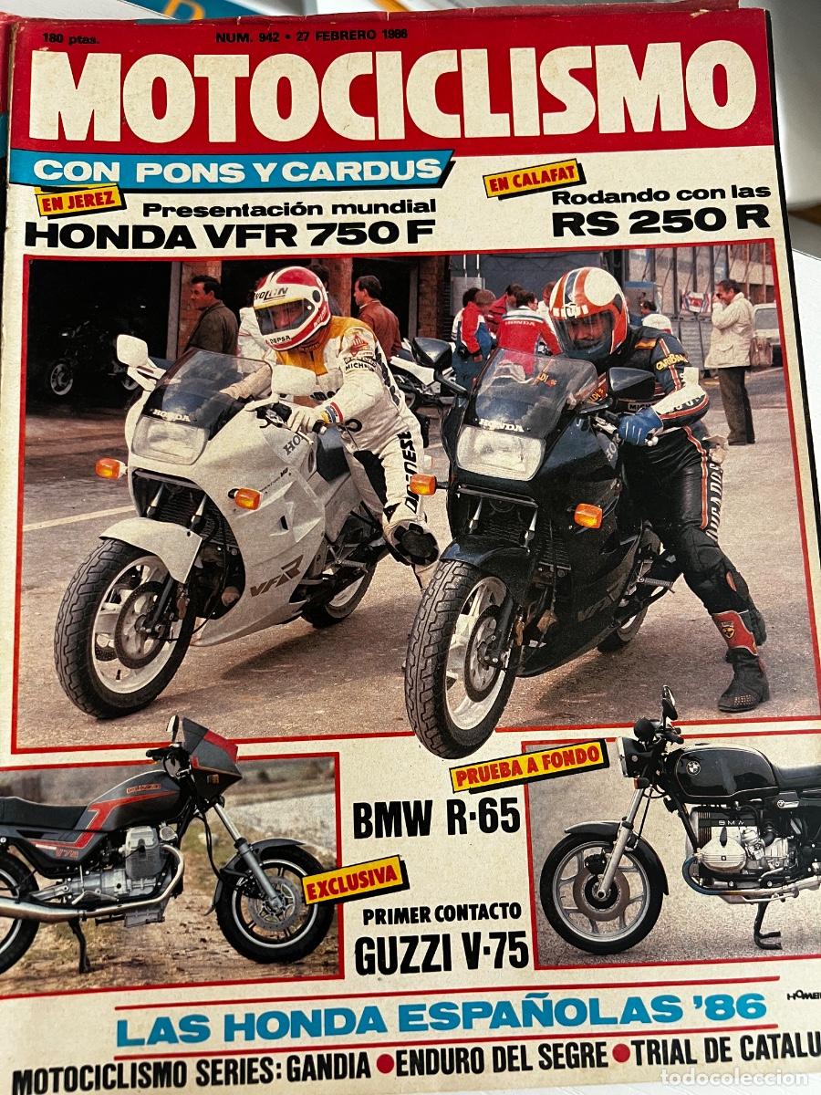 Coches y motocicletas: MOTOCICLISMO. N&ordm; 942. A&Ntilde;O 1986. HONDA VFR750F. GUZZI V-75. BMW R-65. PRUEBA A FONDO... LEER.