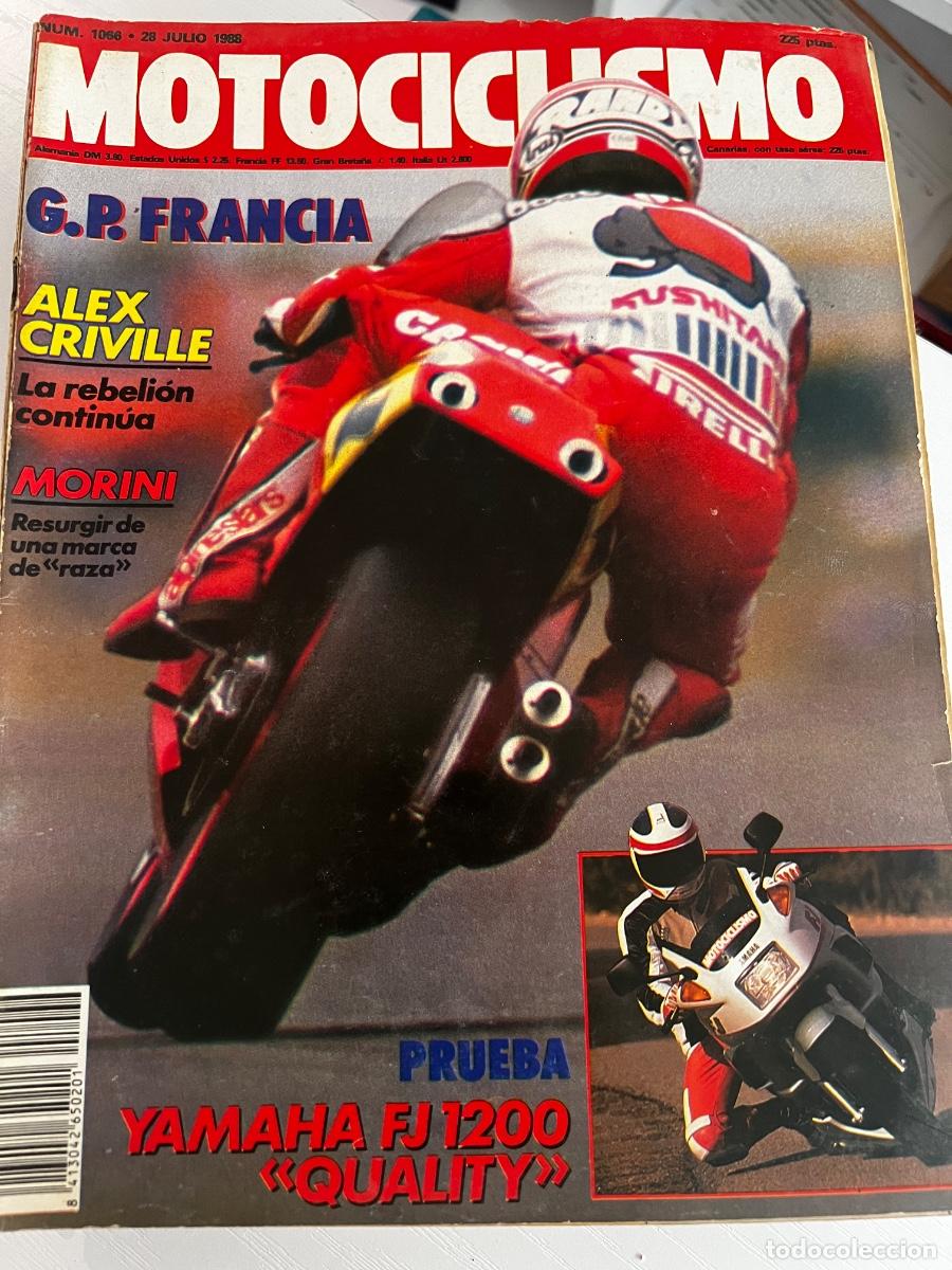 Coches y motocicletas: MOTOCICLISMO. N&ordm; 1066. A&Ntilde;O 1988. ALEX CRIVILL&Eacute;. MORINI. G.P. DE FRANCIA. YAMAHA FJ1200. CIRCU.. LEER