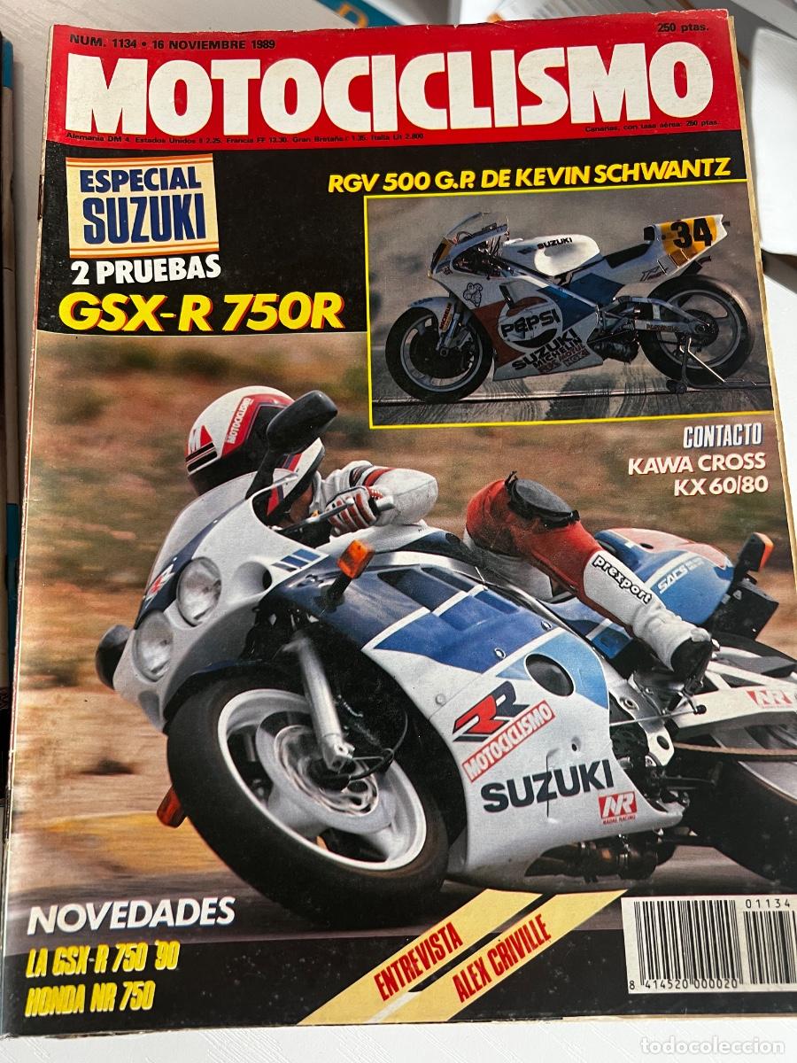 Coches y motocicletas: MOTOCICLISMO. N&ordm; 1134. A&Ntilde;O 1989. PRUEBA: SUZUKI GSX-R 750R. KAWA CROSS KX60/80. ESCUDER&Iacute;AS... LEER