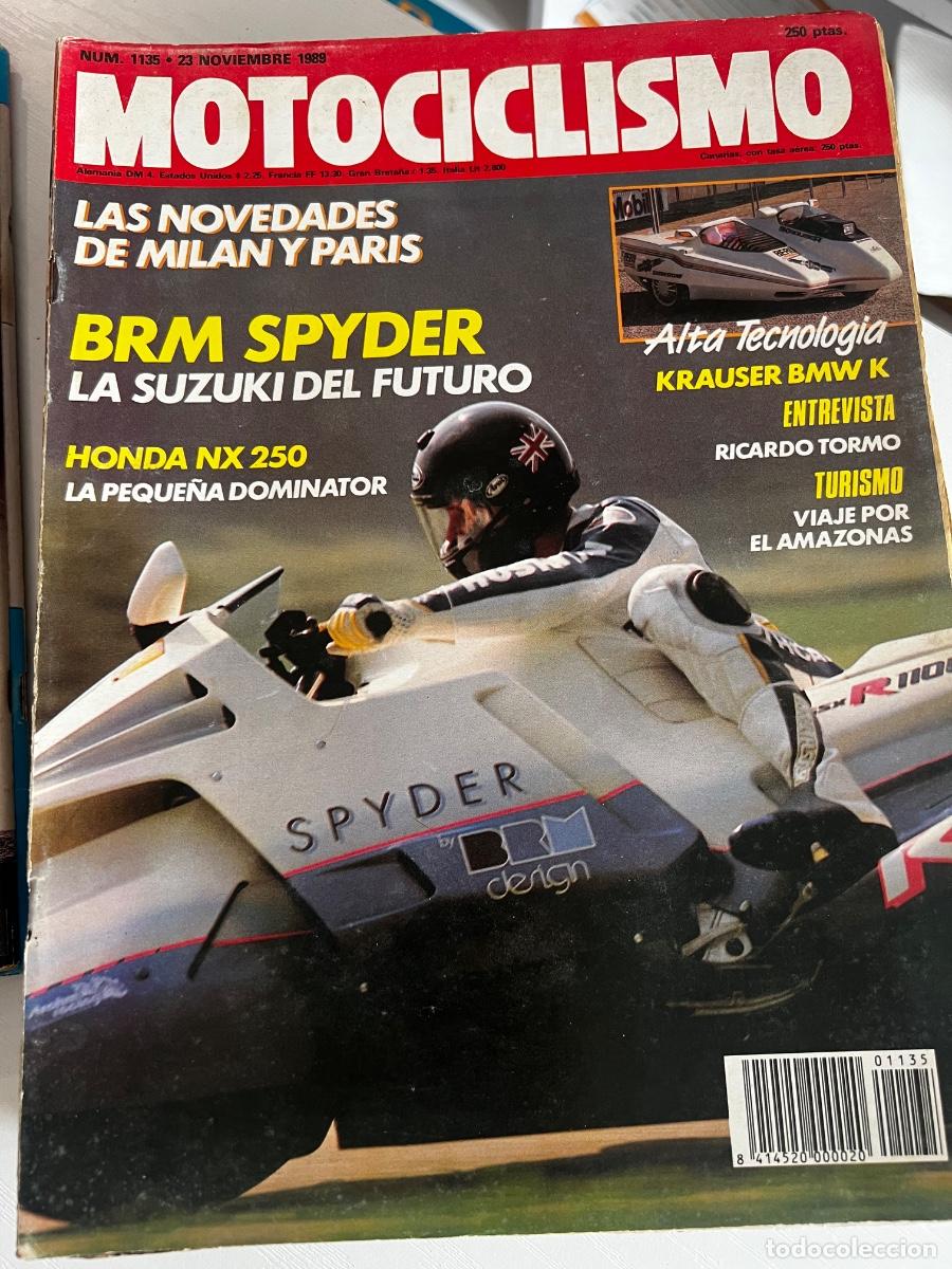 Coches y motocicletas: MOTOCICLISMO. N&ordm; 1135. A&Ntilde;O 1989. BRM SPYDER, LA SUZUKI DEL FUTURO. HONDA NX 250... LEER.