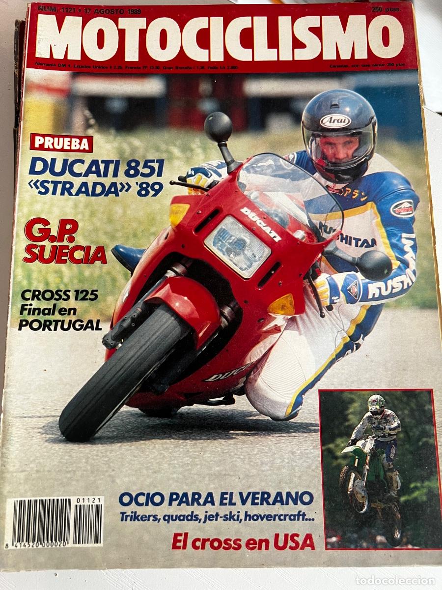Coches y motocicletas: MOTOCICLISMO. N&ordm; 1121. A&Ntilde;O 1989. DUCATI STRADA 851. LA VUELTA AL MUNDO. G.P. DE SUECIA. LEER