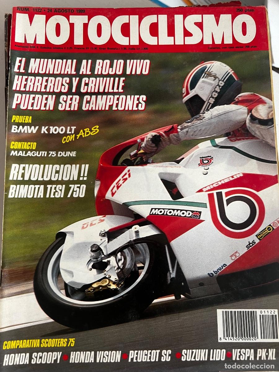 Coches y motocicletas: MOTOCICLISMO. N&ordm; 1122. AGOSTO 1989. BMW K-100 LT ABS. BIMOTA TESI 750 &acute;89. SUZUKA BIG SHOW. LEER.
