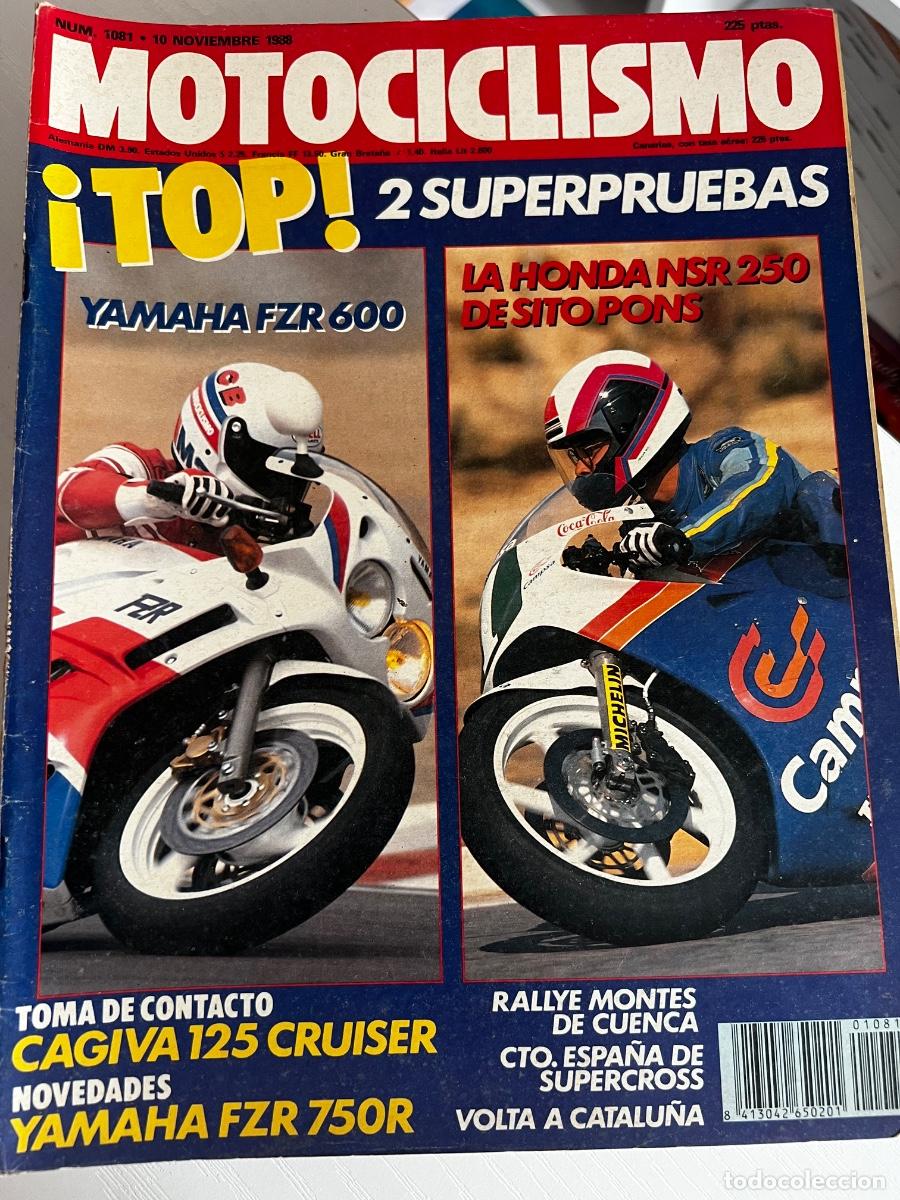 Coches y motocicletas: MOTOCICLISMO. N&ordm; 1081. A&Ntilde;O 1988. YAMAHA FZR 600. CAGIVA 125 CRUISER. HONDA NSR 250.... LEER.