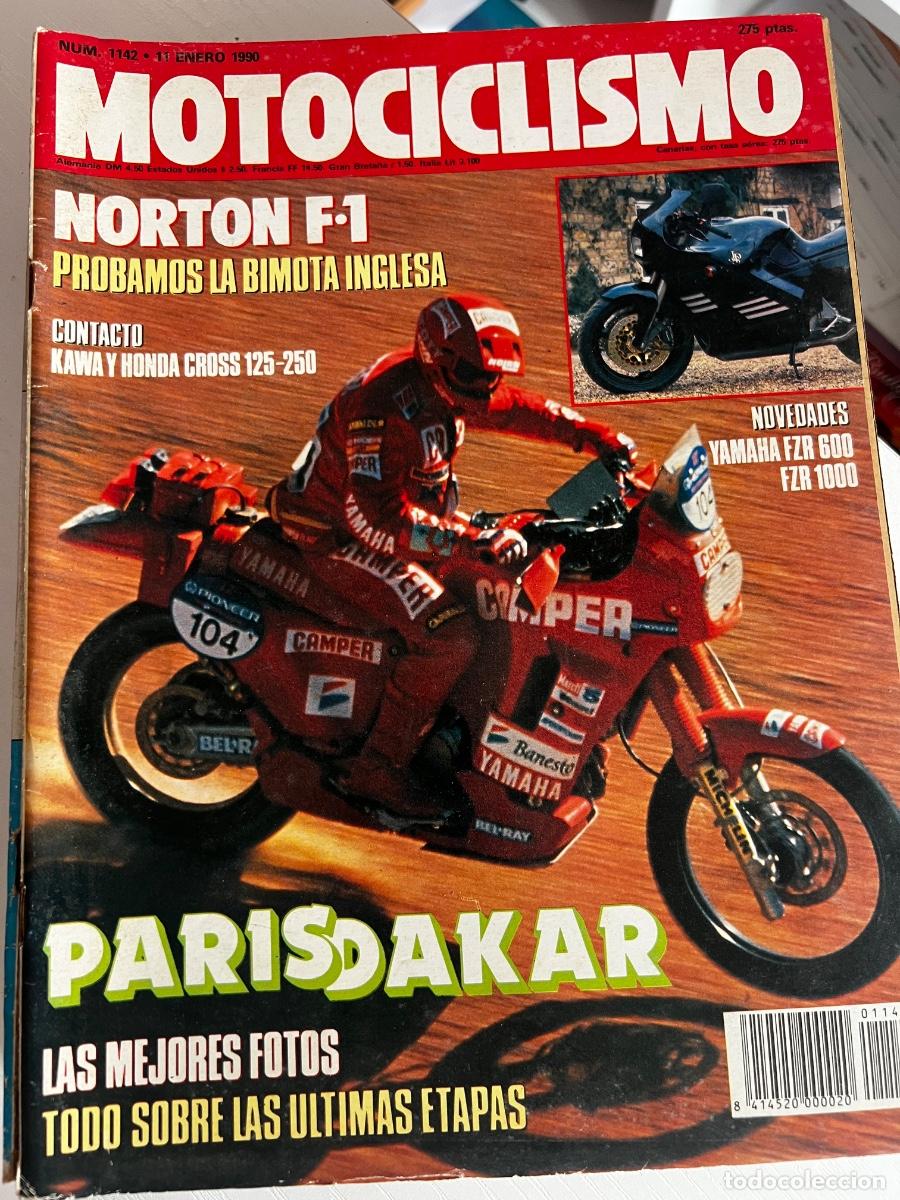 Coches y motocicletas: MOTOCICLISMO. N&deg; 1142. ENERO 1990. NORTON F-1. PROBAMOS LA BIMOTA INGLESA. PARIS DAKAR. LEER