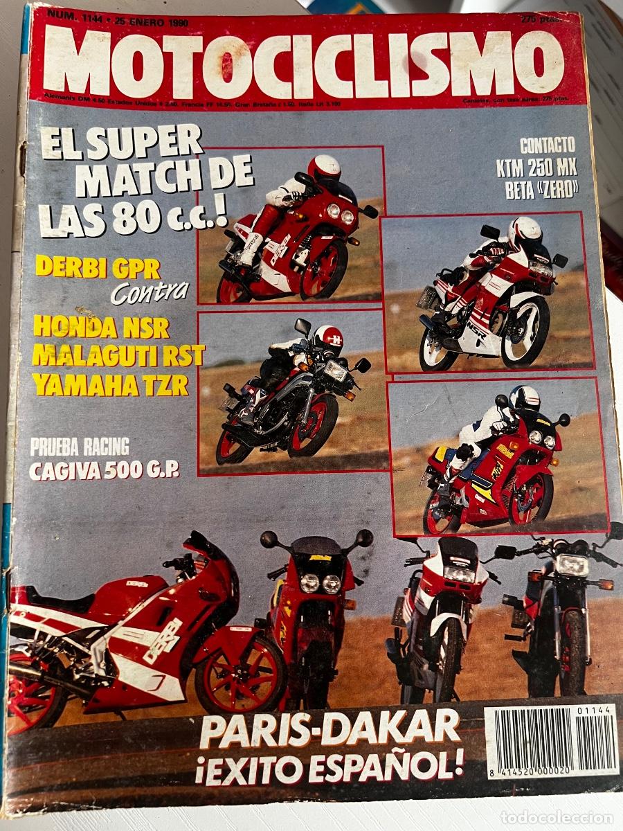 Coches y motocicletas: MOTOCICLISMO. N&deg; 1144. ENERO 1990. EL SUPER MATCH DE LAS 80. DERBI GPR. HONDA NSR.