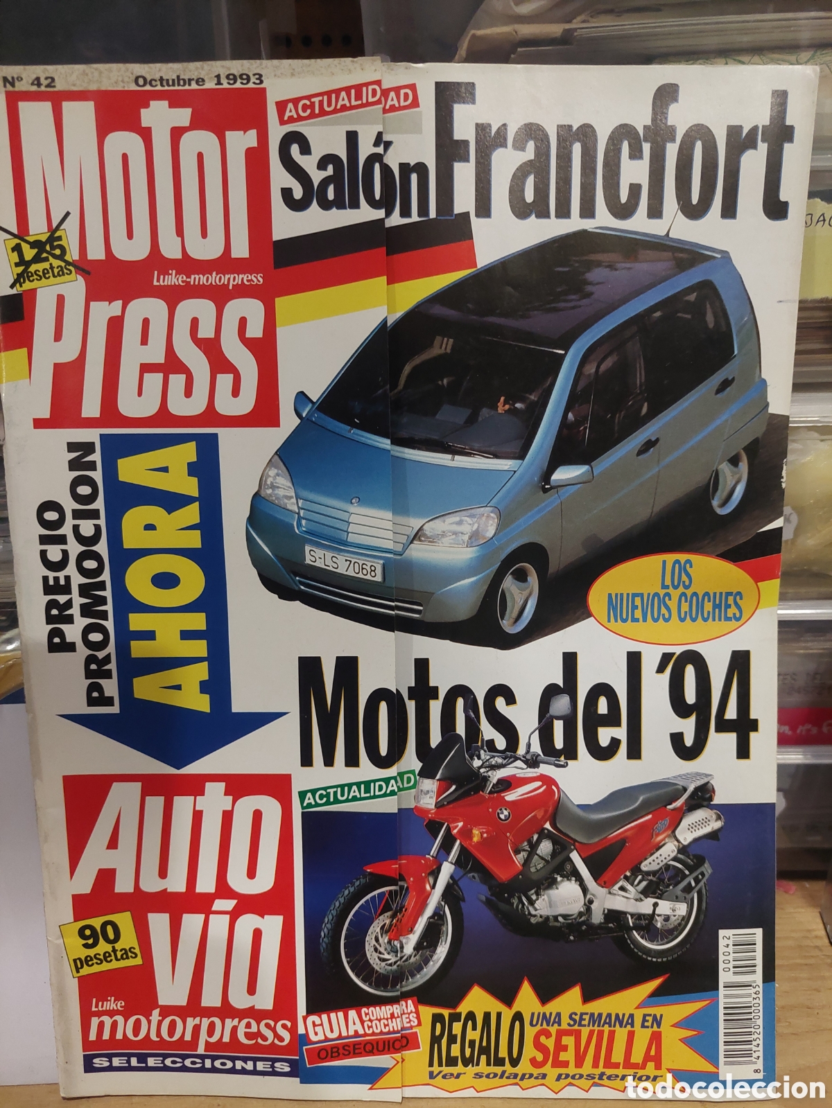 Coches y motocicletas: 1993 N&Uacute;MERO 42 MOTOR PRESS SALON FRANCFORT,MOTOS 1994