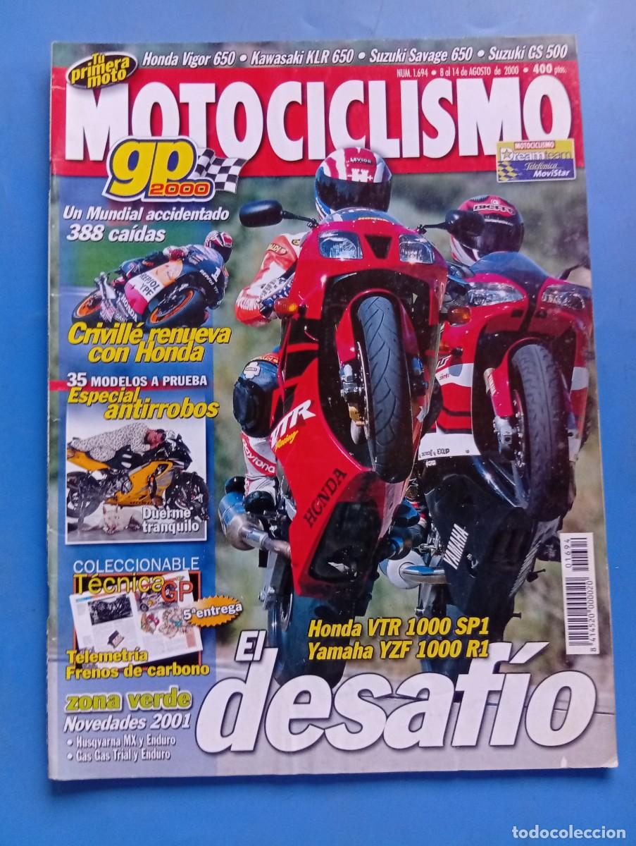 Coches y motocicletas: MOTOCICLISMO. N&ordm; 1694. A&Ntilde;O 2000. COMPARATIVA: HONDA SP1 Y YAMAHA R1. SUZUKI SAVAGE. SUZUKI GS.. LEER