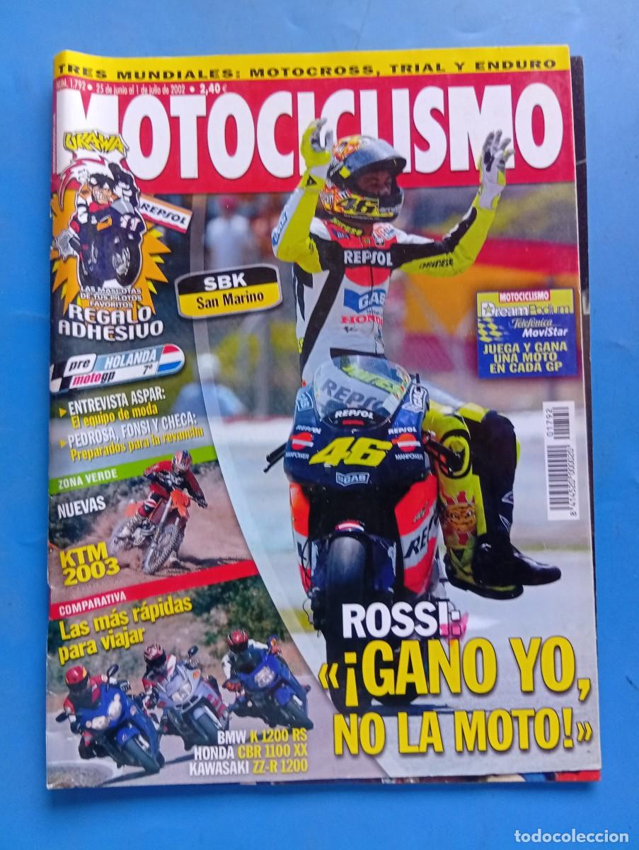 Coches y motocicletas: MOTOCICLISMO. N&ordm; 1792. JULIO 2002. ROSI : GANO YO NO LA MOTO!. SBK SAN MERINO. ENTREVISTA .... LEER.