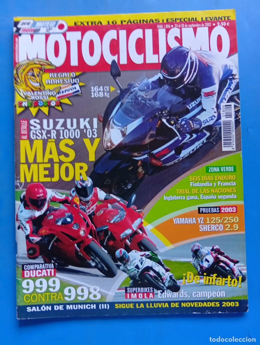 Coches y motocicletas: MOTOCICLISMO. N&ordm; 1806. SEPTIEMBRE 2002. DUCATI 999 CONTRA 998. SALON DE MUNICH. YAMAHA YZ..... LEER
