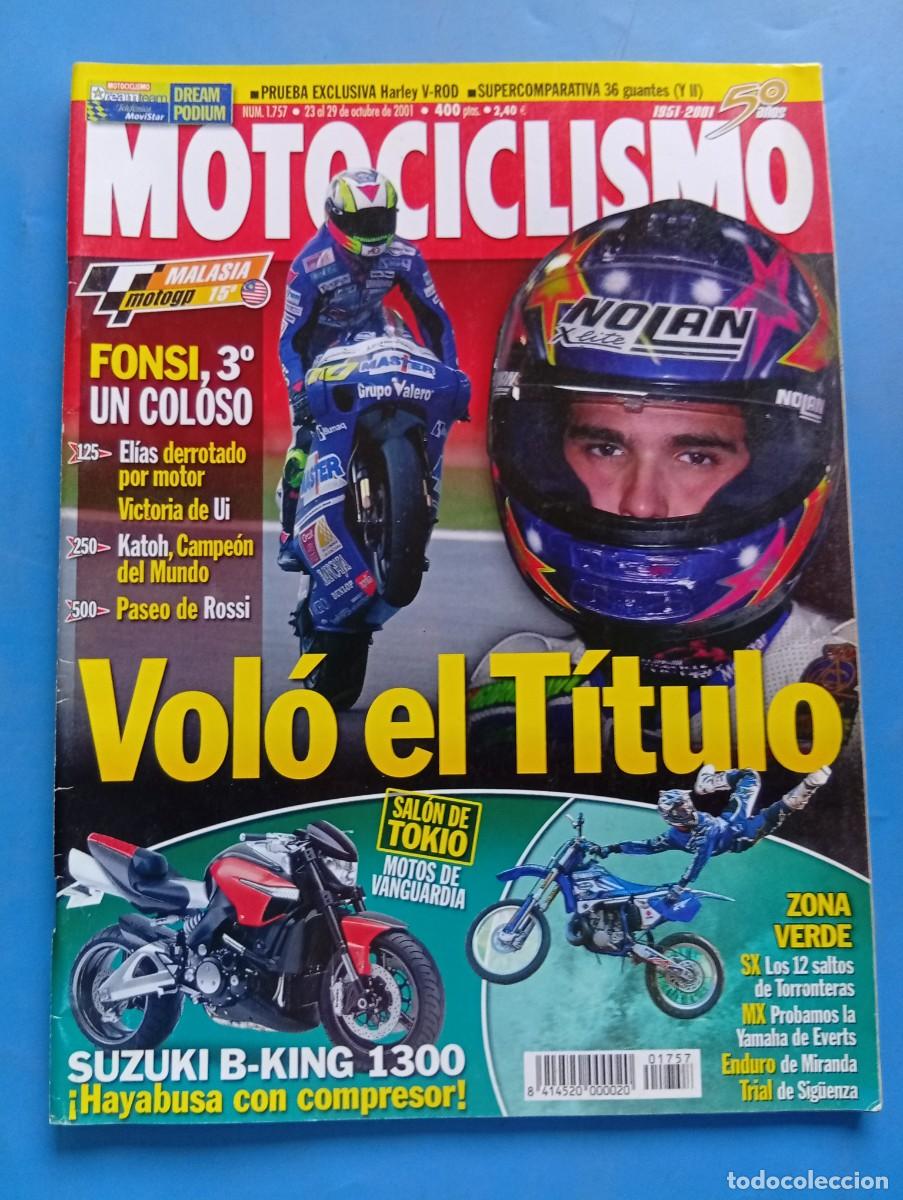 Coches y motocicletas: MOTOCICLISMO. N&ordm; 1757. OCTUBRE 2001. PRUEBA: SUZUKI AN 650 BURGMAN. HARLEY DAVIDSON VRSCA.... LEER.
