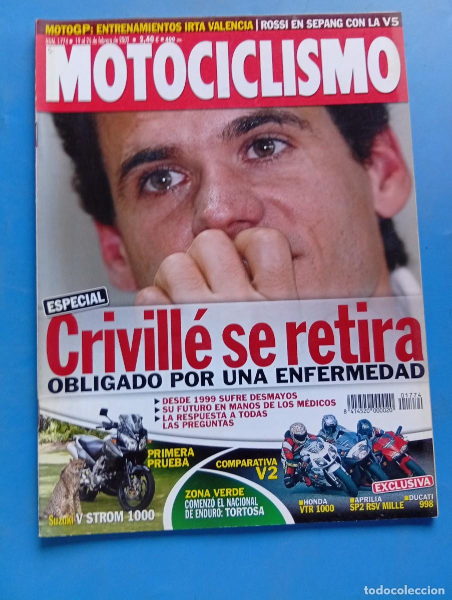 Coches y motocicletas: MOTOCICLISMO. N&ordm; 1774. FEBRERO. 2002. CREVILLE SE RETIRA, OBLIGADO POR UNA ENFERMEDAD. HONDA.. LEER.