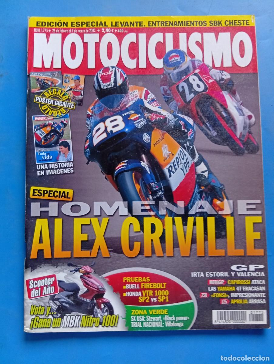 Coches y motocicletas: MOTOCICLISMO. N&ordm; 1775. FEBRERO. 2002. HOMENAJE ALEX CREVILLE. PRUEBAS : BUELL FIREBOLT/HONDA.. LEER.