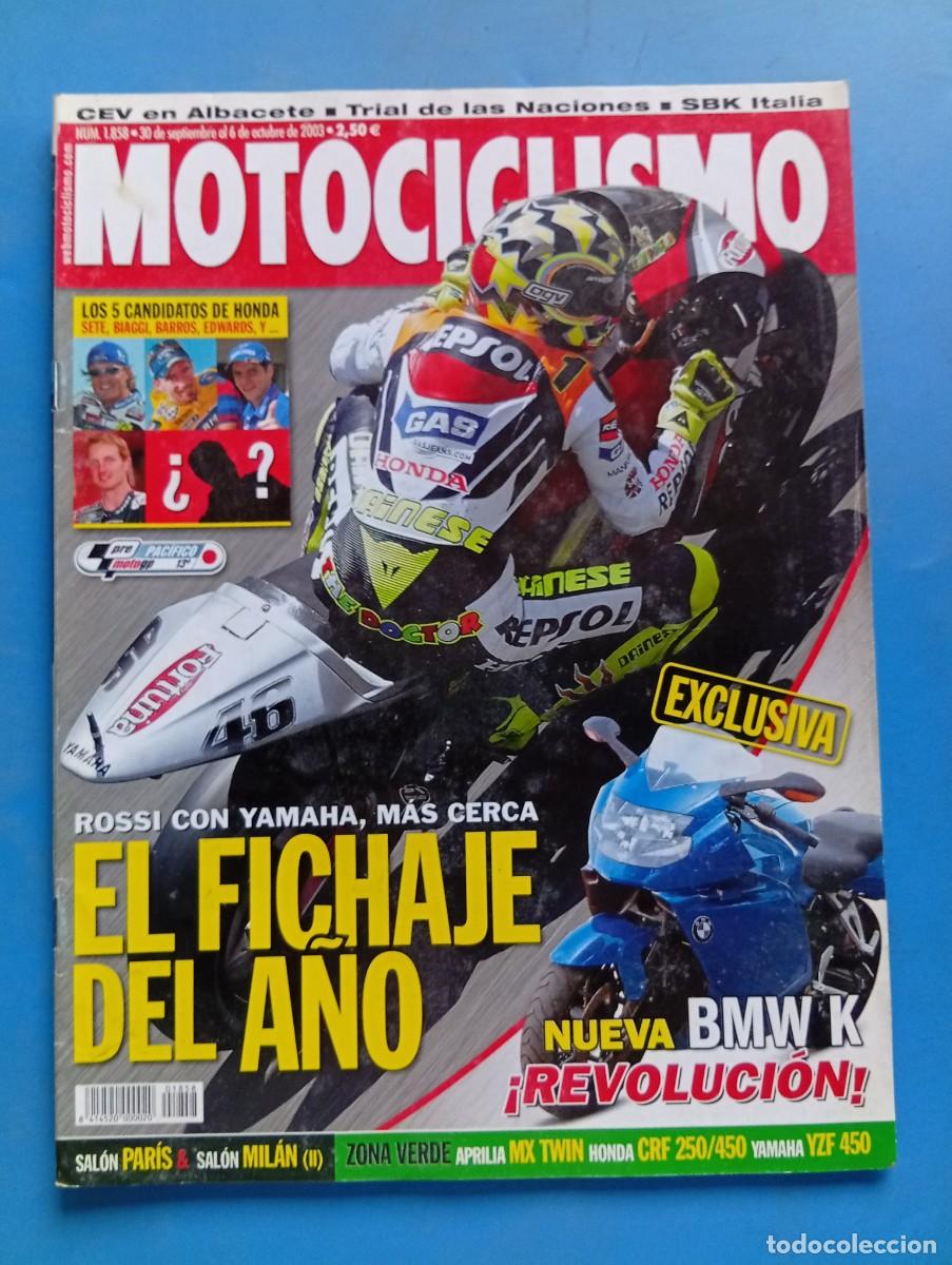 Coches y motocicletas: MOTOCICLISMO. N&ordm; 1858. SEPTIEMBRE 2003. ROSSI CON YAMAHA, EL FICHAJE DEL A&Ntilde;O. BMW K.... LEER.