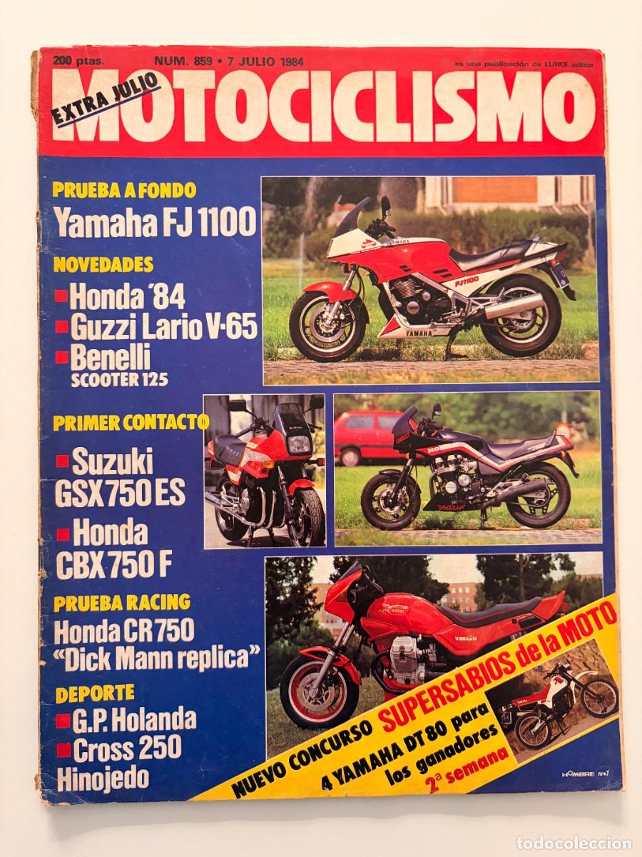 Coches y motocicletas: MOTOCICLISMO. N&ordm; 859. A&Ntilde;O 1984. PRUEBA: YAMAHA FJ 1100. HONDA CBX 750 F. ENTREVISTA: PACO .... LEER.
