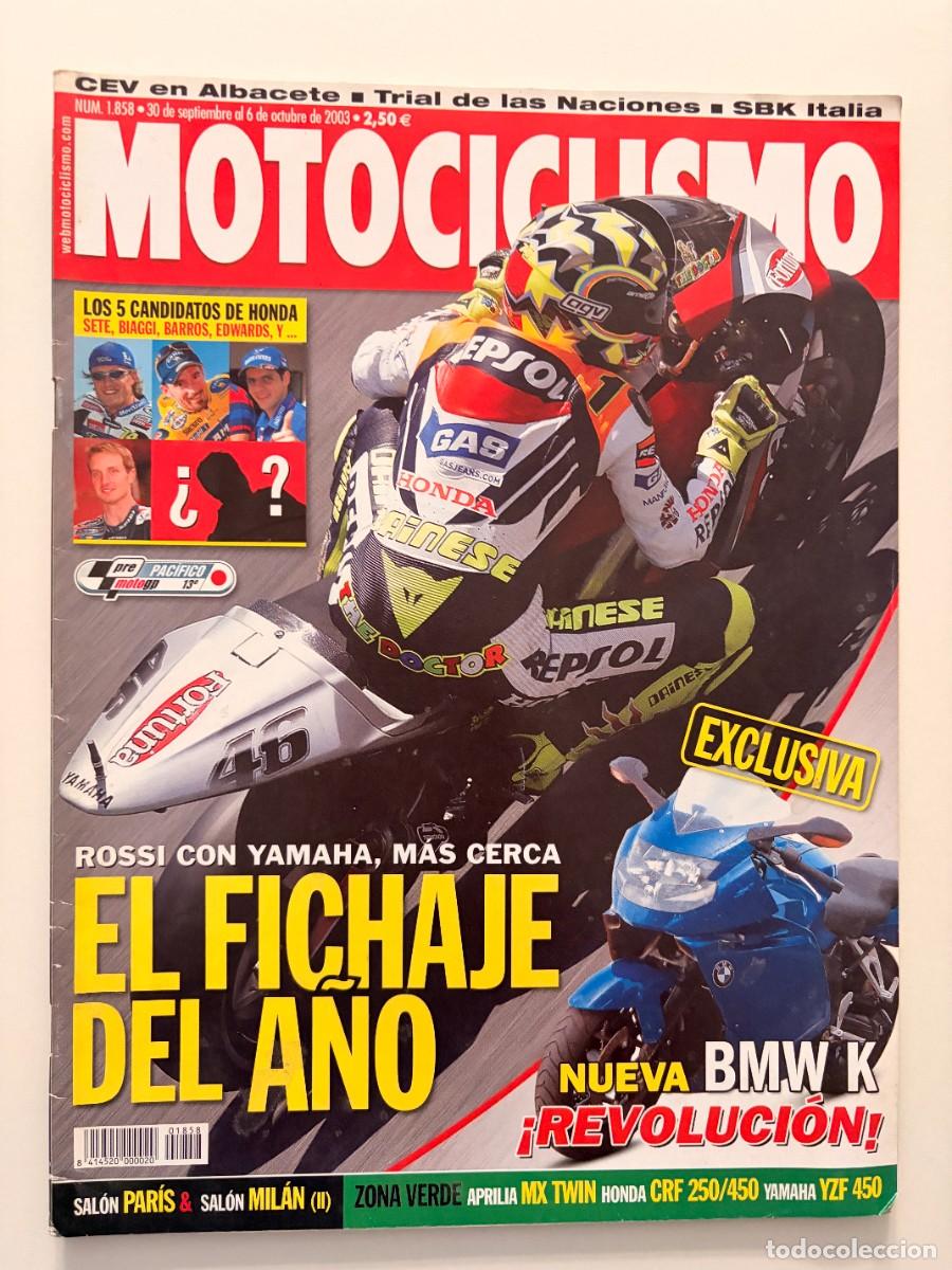 Coches y motocicletas: MOTOCICLISMO. N&ordm; 1858. SEPTIEMBRE 2003. ROSSI CON YAMAHA, EL FICHAJE DEL A&Ntilde;O. BMW K. LEER.