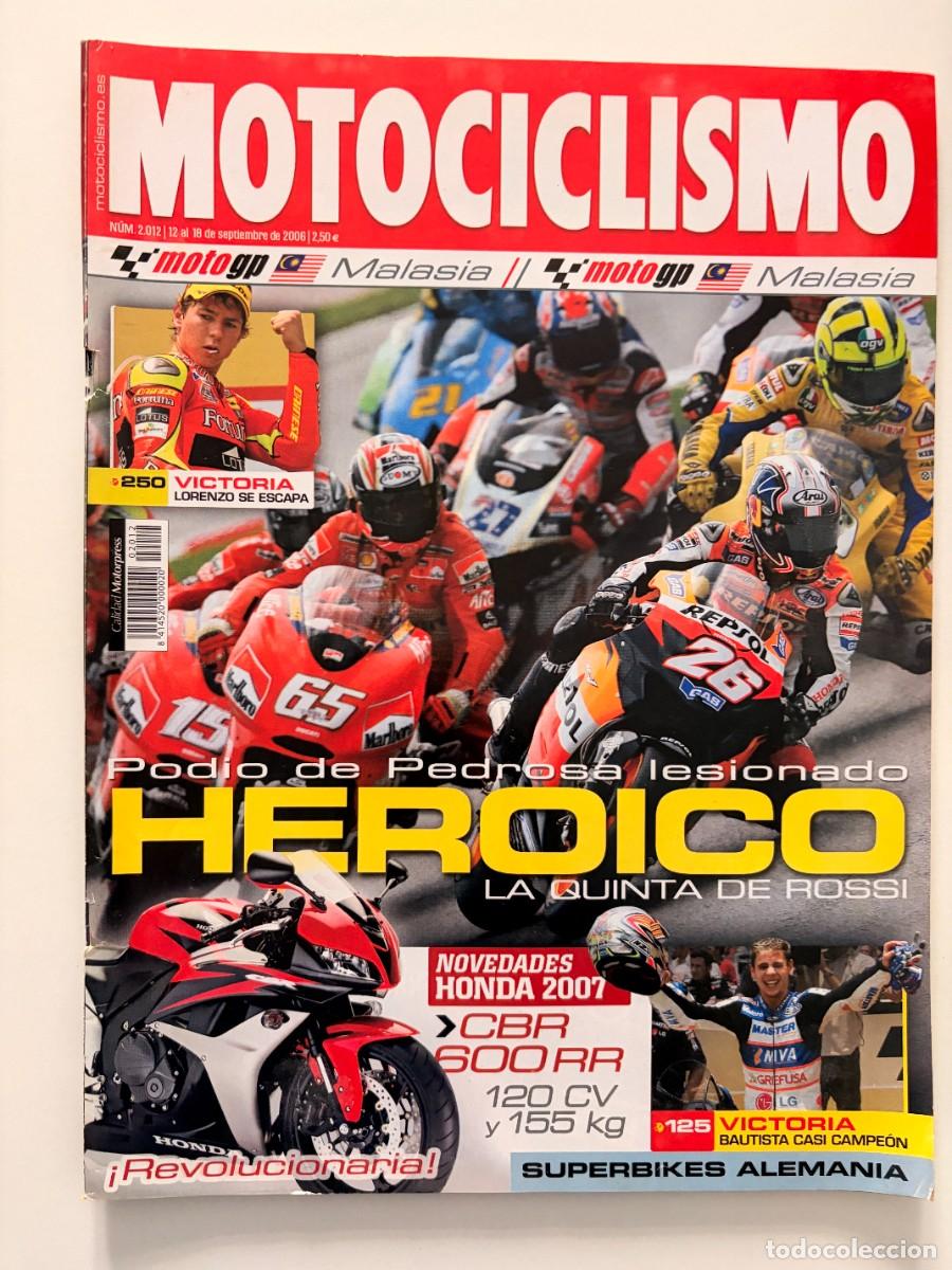 Coches y motocicletas: MOTOCICLISMO. N&deg; 2012 SEPTIEMBRE 2006. HONDA CBR 60 RR. MOTO GUZZI NORGE 1200. MUNDIAL DE SBK.LEER