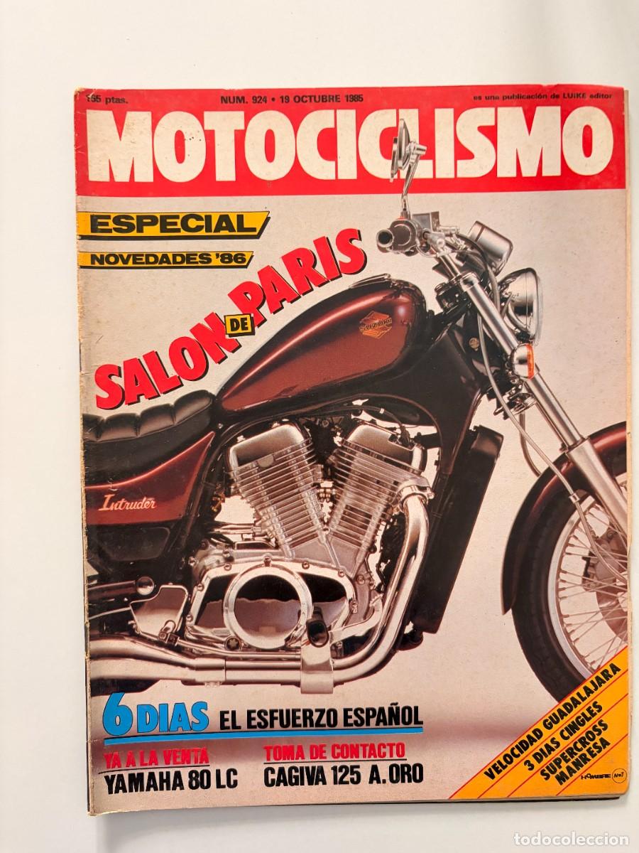 Coches y motocicletas: MOTOCICLISMO. N&ordm; 924. OCTUBRE 1985. YAMAHA RD 80 LC. CAGIVA 125. SALON DE PARIS. LEER