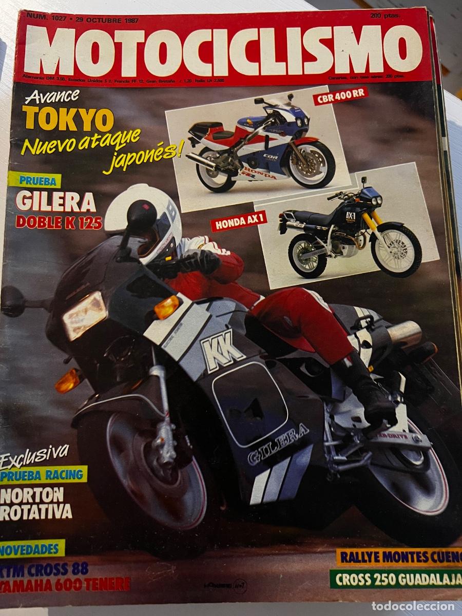 Coches y motocicletas: MOTOCICLISMO. N&ordm; 1027. A&Ntilde;O 1987. GILERA DOBLE K 125 NORTON RC 588 KTM 250 MX YAMAHA XT 600 TENERE