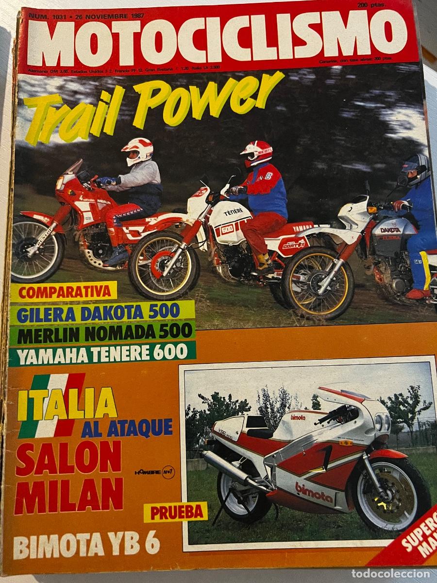 Coches y motocicletas: MOTOCICLISMO. N&ordm; 1031. NOVIEMBRE 1987. COMPARATIVA TRAIL. SUZUKI GSK-R 750. BIMOTA YB 6. LEER