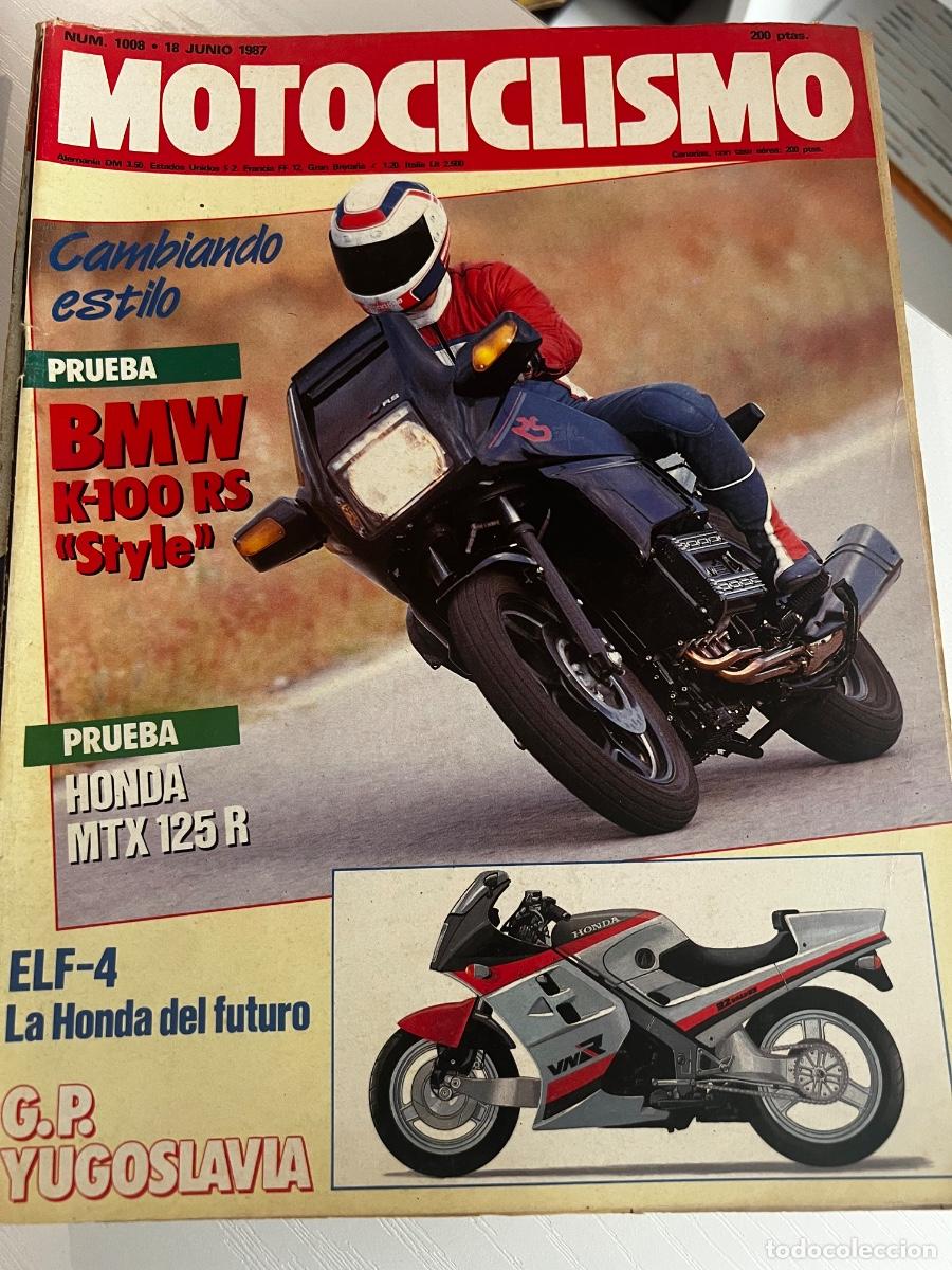 Coches y motocicletas: MOTOCICLISMO. N&ordm; 1008. JUNIO 1987. PRUEBA: BMW K-100 RS STYLE. EUROPA VELOCIDAD: LEER