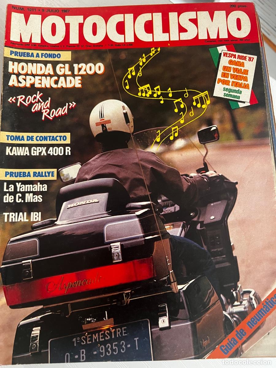 Coches y motocicletas: MOTOCICLISMO. N&ordm; 1011. JULIO 1987. HONDA GL1200 ASPENCADE. KAWASAKI GPX 400R. LEER