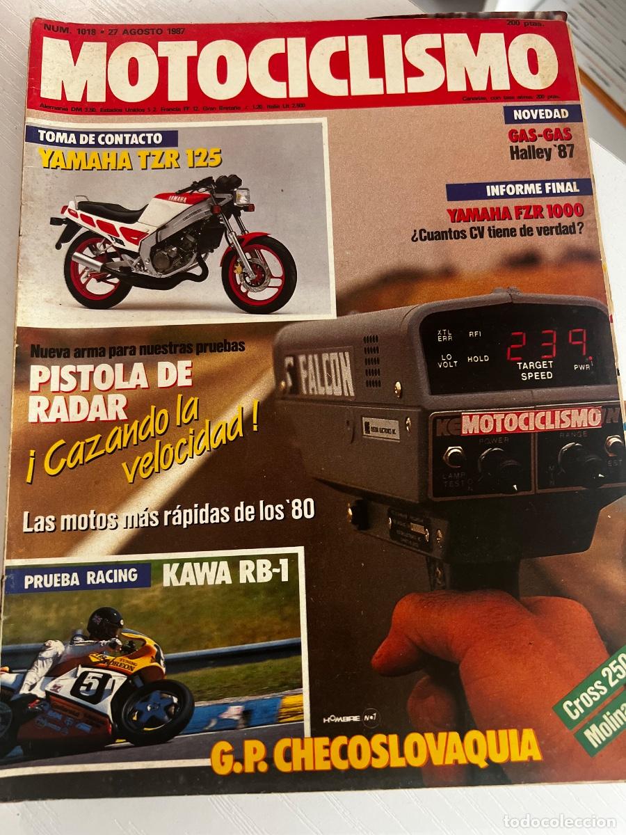 Coches y motocicletas: MOTOCICLISMO. N&deg; 1018. AGOSTO 1987. YAMAHA TZR 125. PISTOLA DE RADAR. G.P.CHECOSLOVAQUIA. LEER