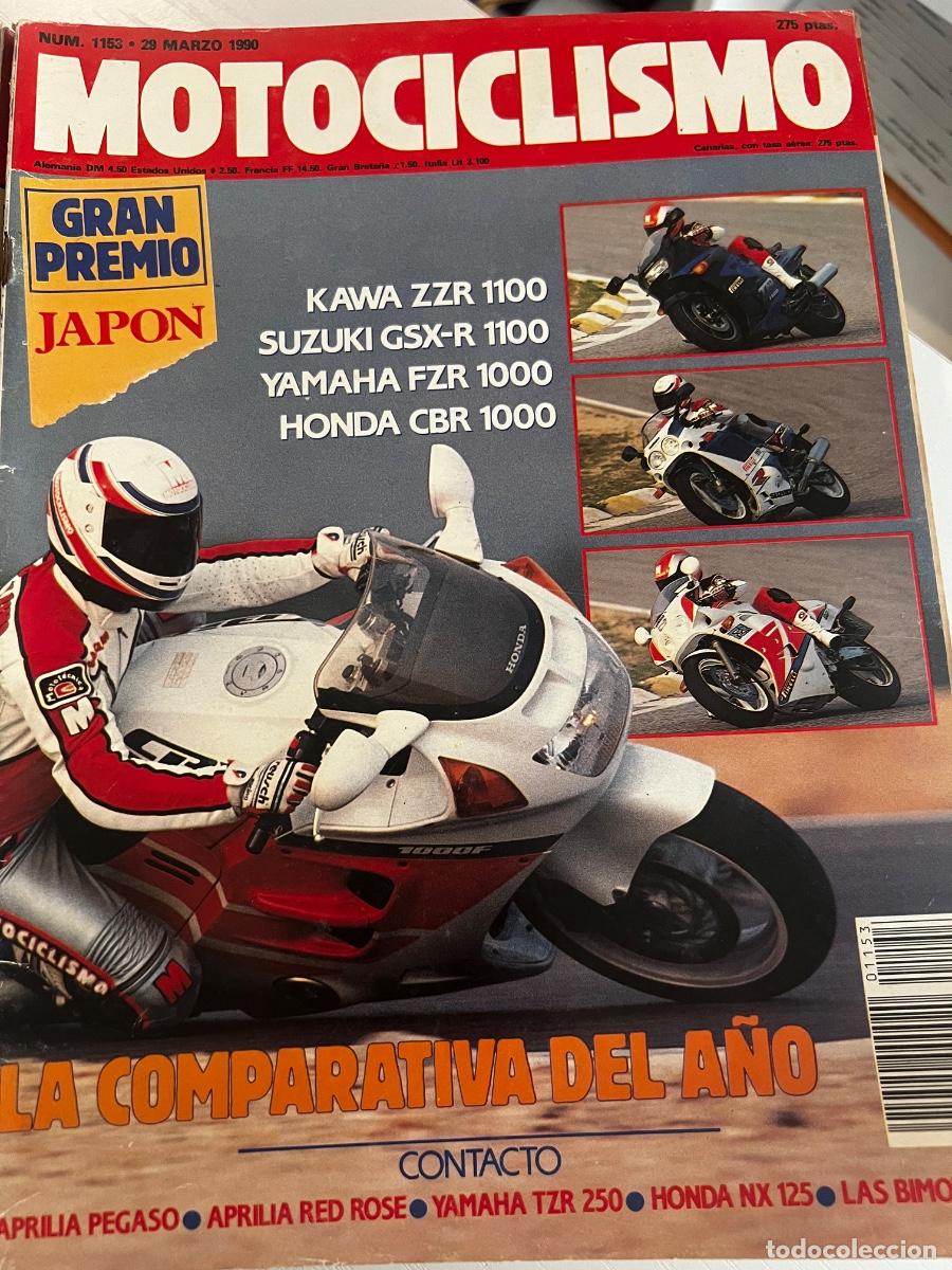 Coches y motocicletas: MOTOCICLISMO. N&deg; 1153. MARZO 1990. KAWA ZZR 1100. SUZUKI GSX-R 1100. YAMAHA FZR 1000. LEER