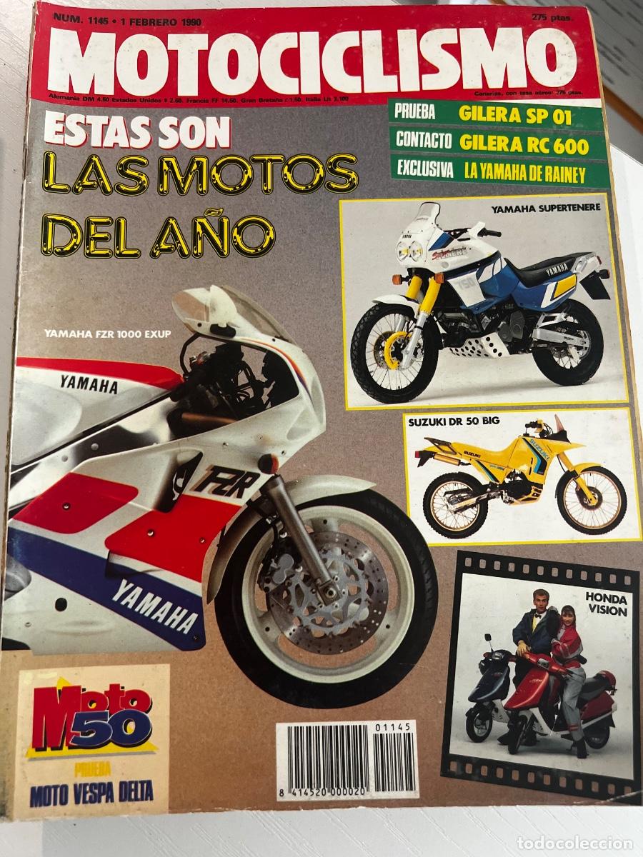 Coches y motocicletas: MOTOCICLISMO. N&deg; 1145. FEBRERO 1990. LAS MOTOS DEL A&Ntilde;O. GILERA SP 01. GILERA RC 600. LEER