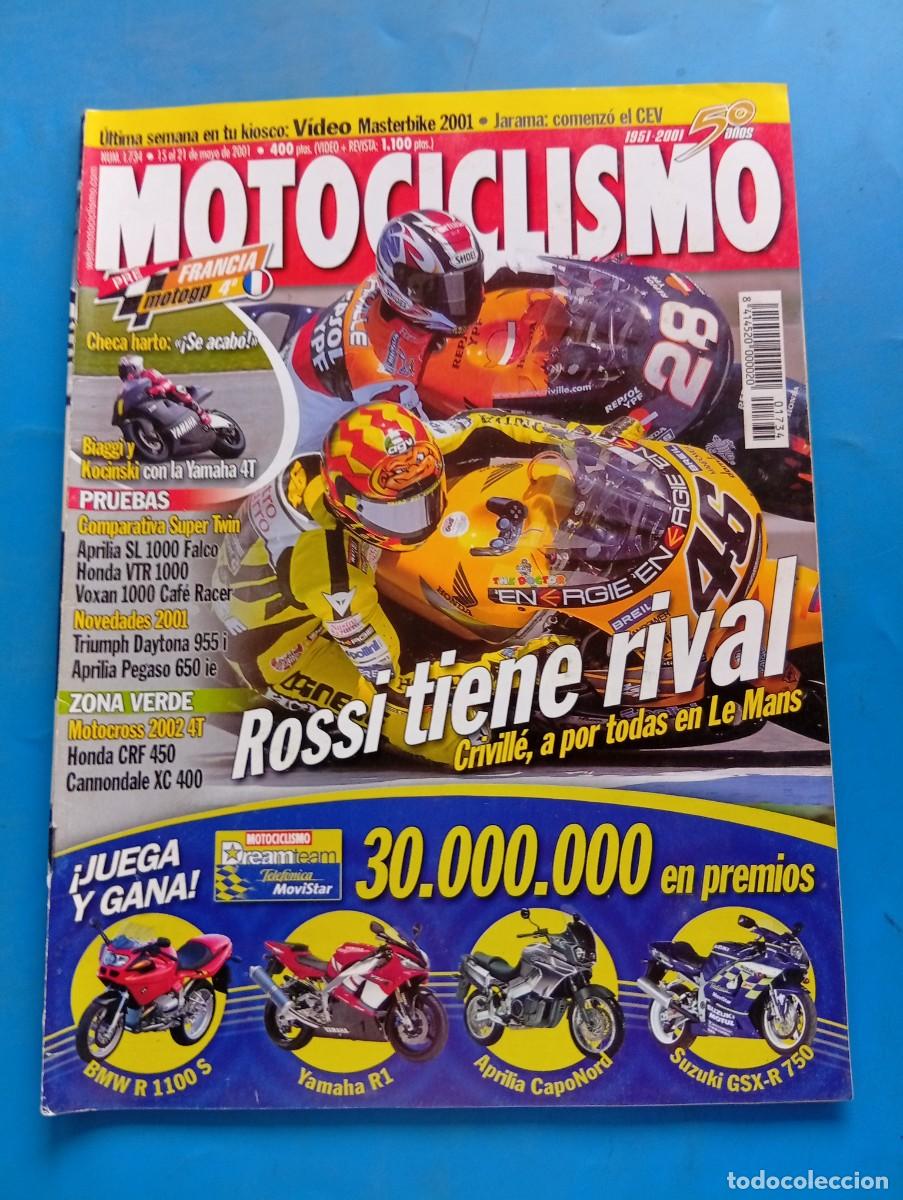 Coches y motocicletas: MOTOCICLISMO. N&ordm; 1734. A&Ntilde;O 2001. PRUEBA: APRILIA SL 1000 FALCO. HONDA VTR 100. VOXAN 1000..... LEER