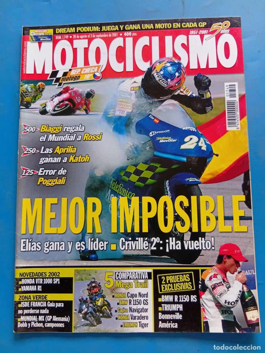 Automobili e Motociclette: MOTOCICLISMO. N&ordm; 1749. A&Ntilde;O 2001. HONDA VTR 1000 SP1. YAMAHA R1. MUNDIAL MX... LEER.