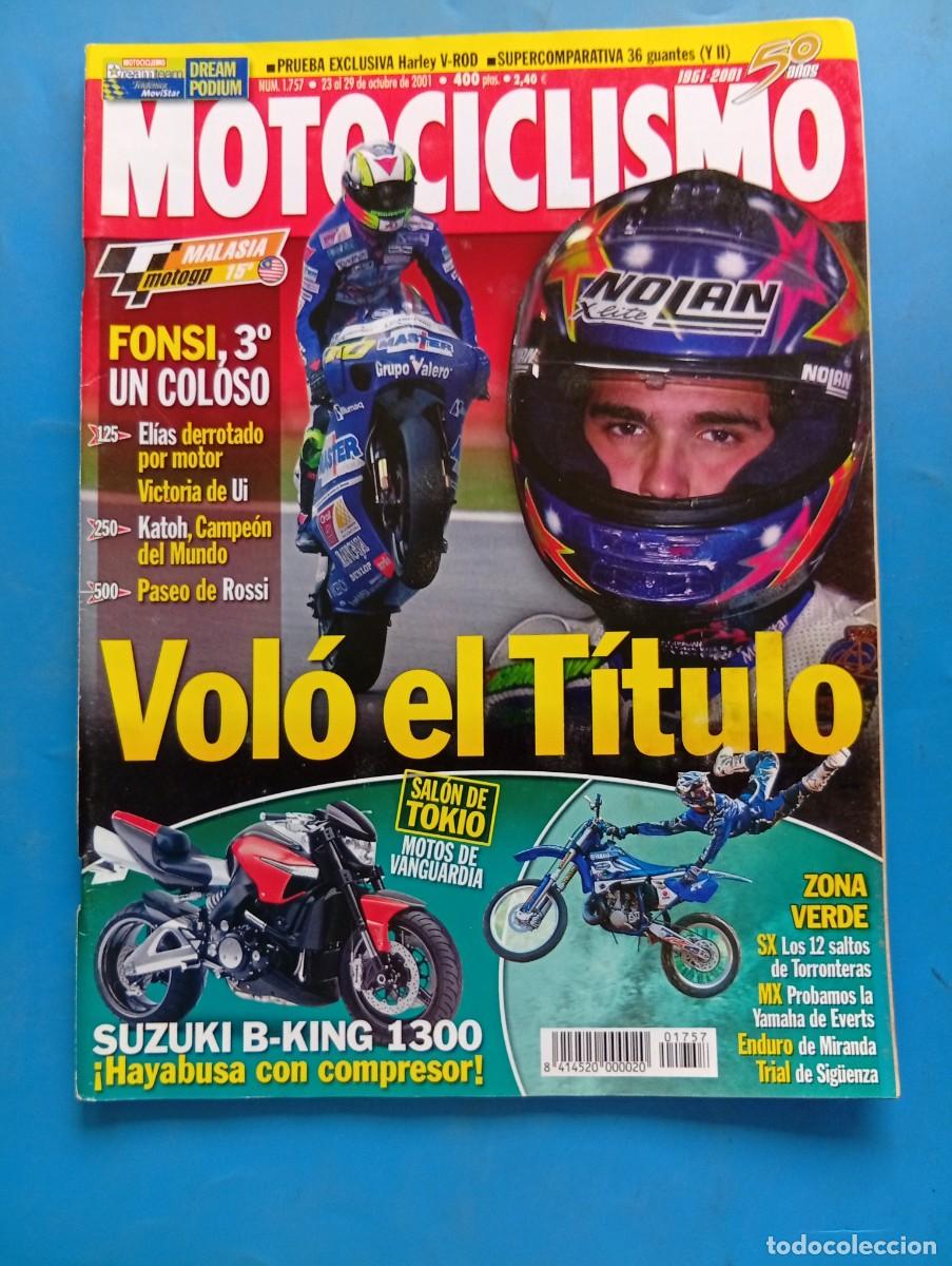 Coches y motocicletas: MOTOCICLISMO. N&ordm; 1757. OCTUBRE 2001. PRUEBA: SUZUKI AN 650 BURGMAN. HARLEY DAVIDSON VRSCA.... LEER.