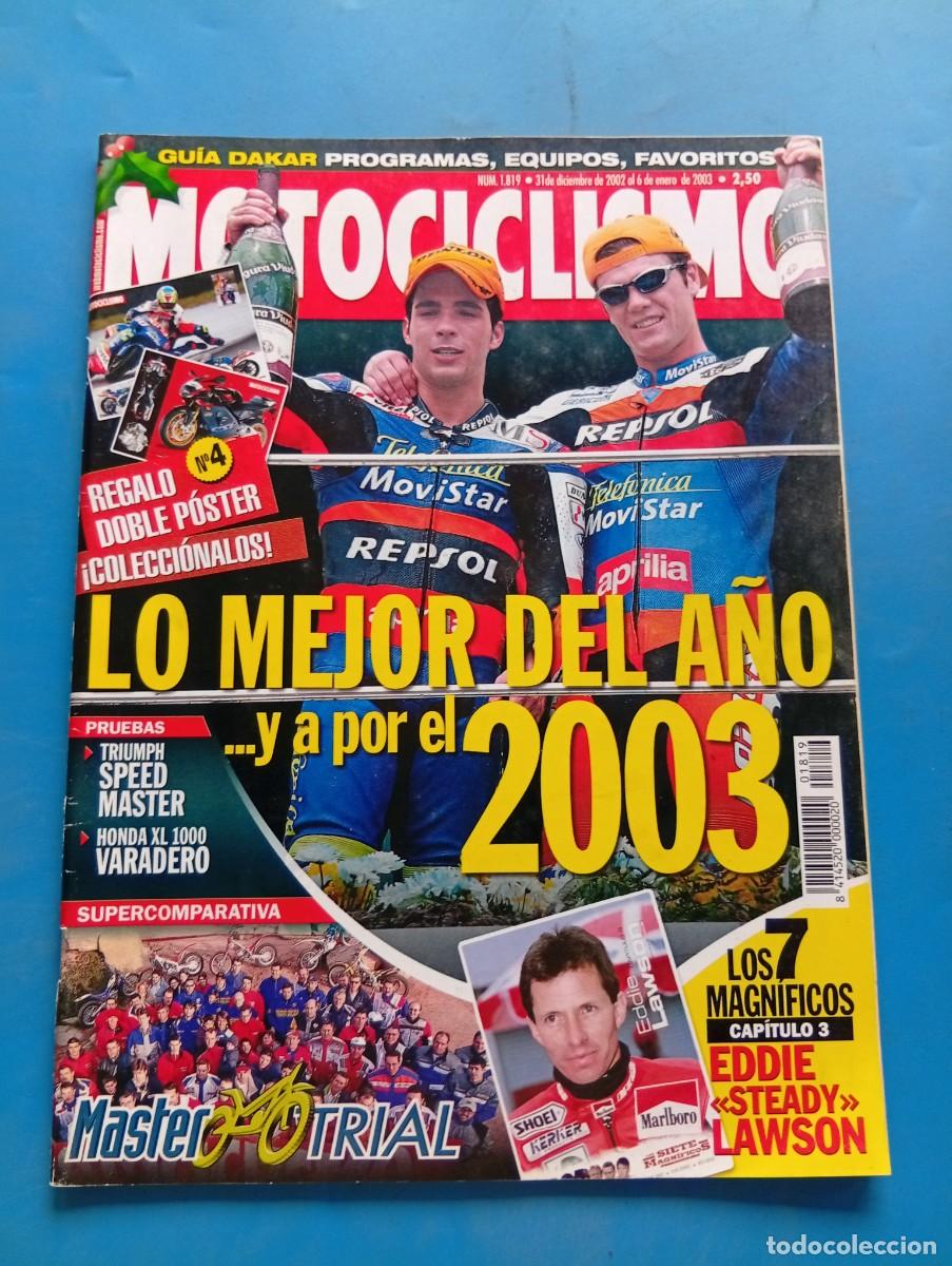 Coches y motocicletas: MOTOCICLISMO. N&ordm; 1819. DICIEMBRE 2002. PRUEBAS : TRIUMPH SPEED MASTER / HONDA XL 1000 V.... LEER.