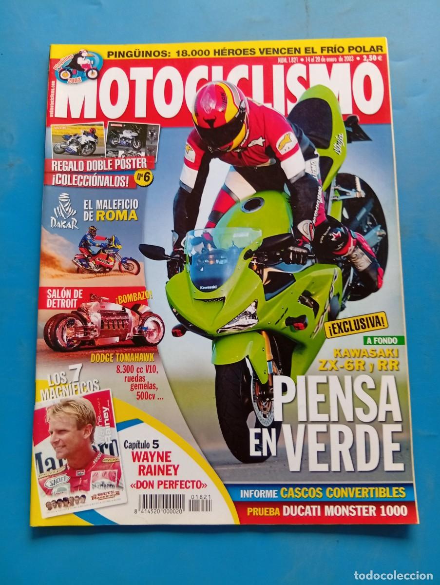 Coches y motocicletas: MOTOCICLISMO. N&ordm; 1821. ENERO 2003. KAWASAKI ZX-6R Y RR. PIENSA EN VERDE. WAYNE RAINEY.... LEER.