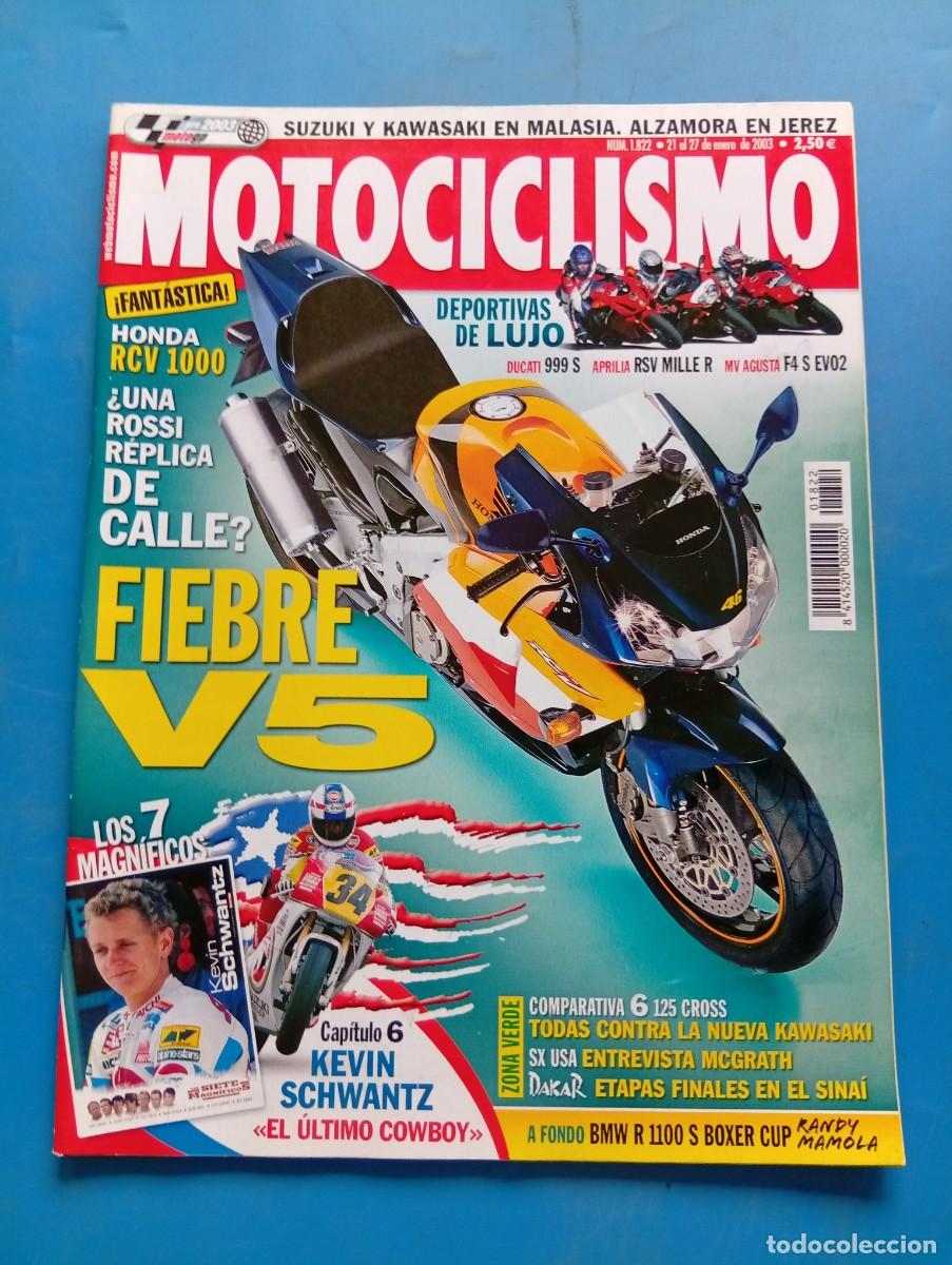 Coches y motocicletas: MOTOCICLISMO. N&ordm; 1822. ENERO 2003. FIEBRE V5. DEPORTIVAS DE LUJO. DUCATI 999 S. APRILIA RSV... LEER.