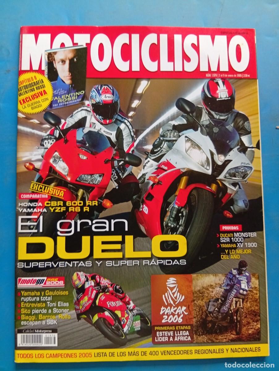 Coches y motocicletas: MOTOCICLISMO. N&ordm; 1976. ENERO 2006. HONDA CBR 600 RR. YAMAHA YZF R6 R. DUCATI MONSTER S2R 1000.. LEER