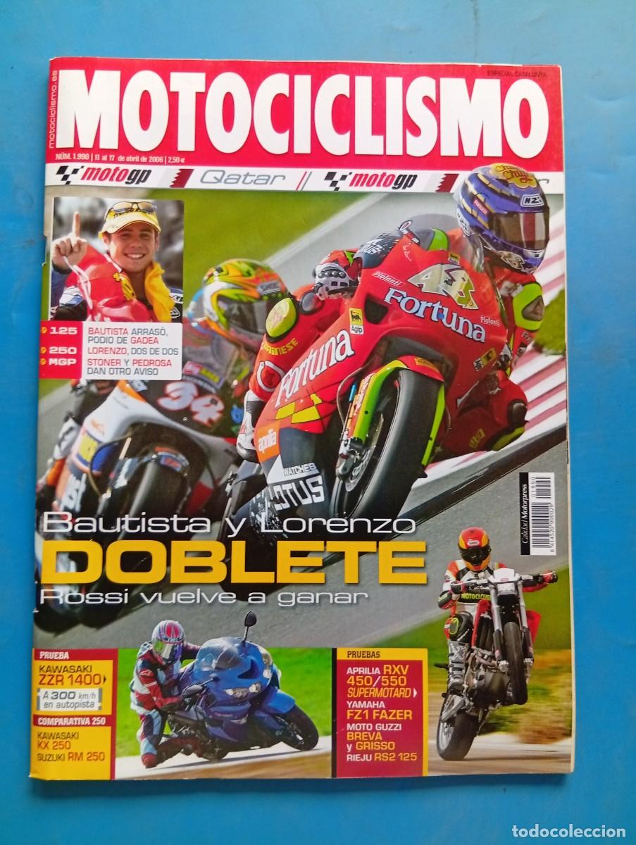 Coches y motocicletas: MOTOCICLISMO. N&ordm; 1990. ABRIL 2006. PRUEBA: KAWASAKI ZZR 1400. APRILIA RXV 450. YAMAHA FZ1 F... LEER.