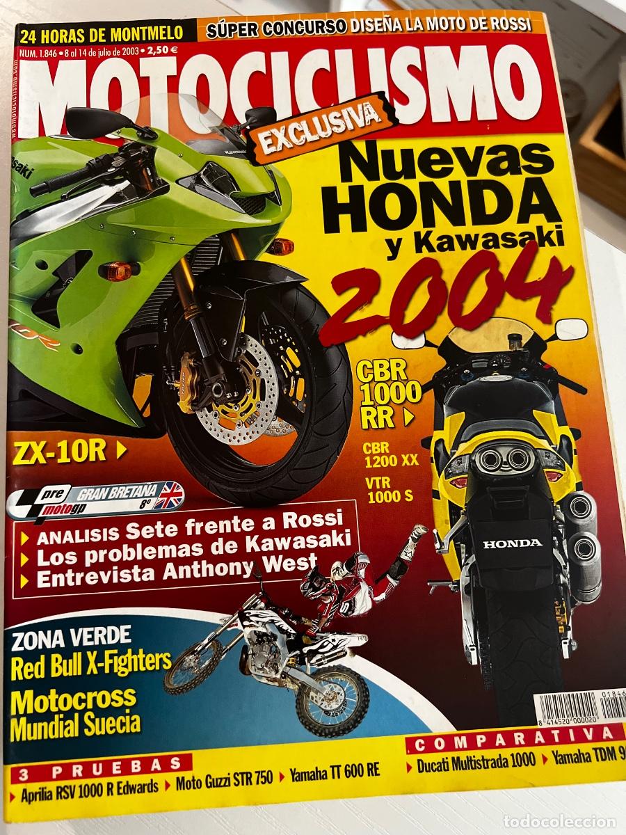 Coches y motocicletas: MOTOCICLISMO. N&ordm; 1846. JULIO 2003. NUEVAS HONDA Y KAWASAKI. SETE FRENTE A ROSSI. KAWASAKI.. LEER