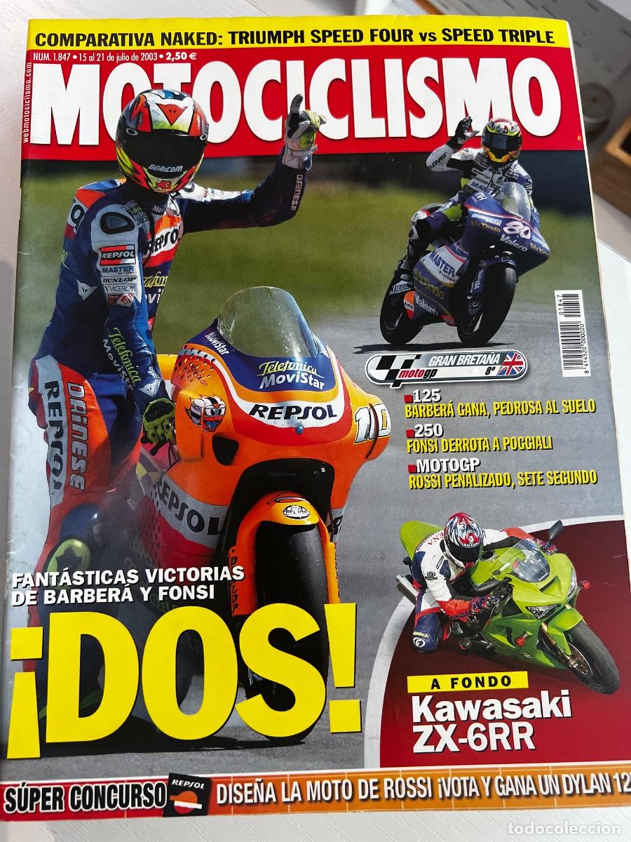 Coches y motocicletas: MOTOCICLISMO. N&ordm; 1847. JULIO 2003. FANTASTICAS VCITORIAS DE BARBERA Y ROSSI. KAWASAKI ZX-6RR.. LEER