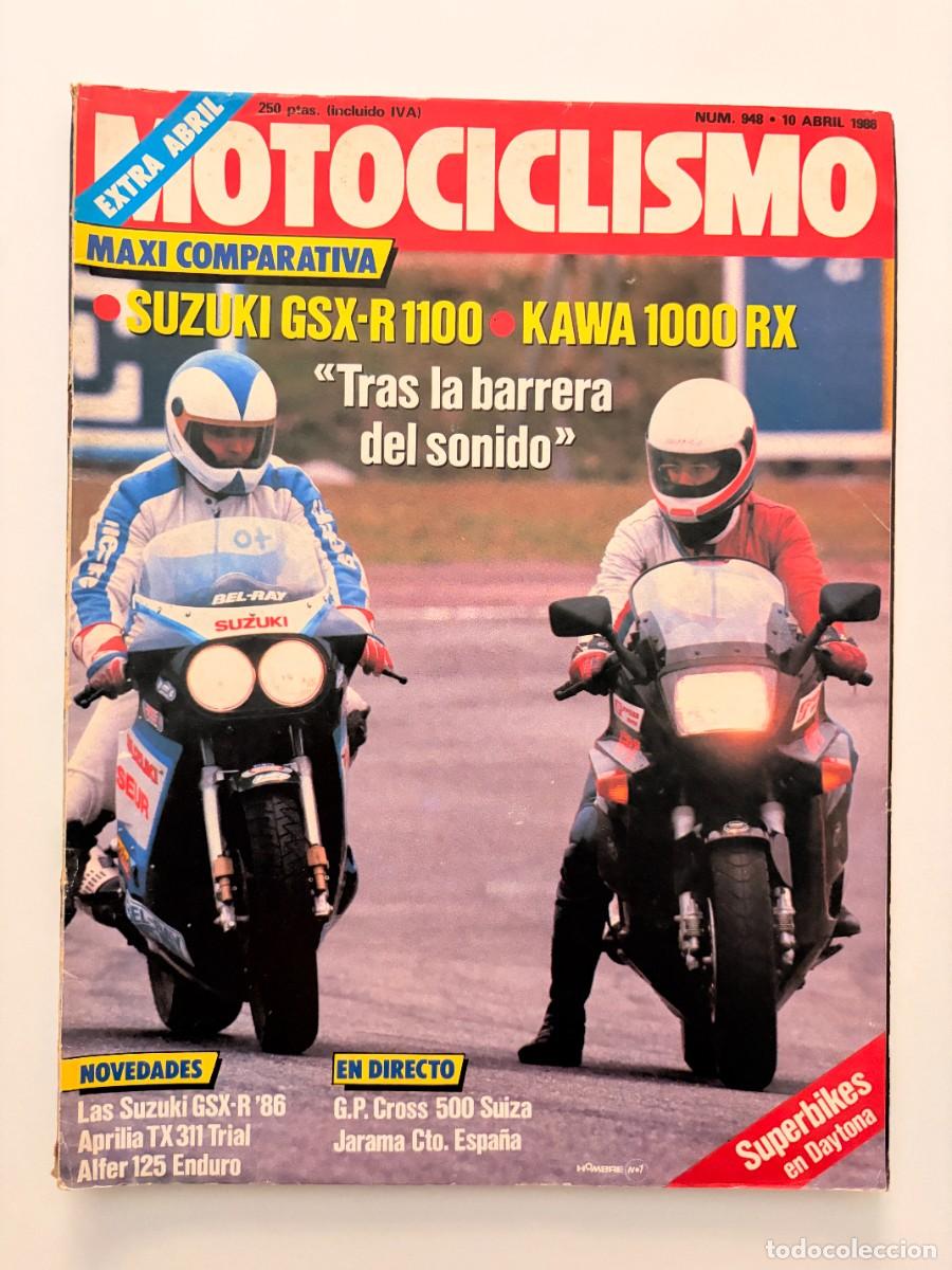 Coches y motocicletas: MOTOCICLISMO. N&ordm; 948. ABRIL 1986. SUZUKI GSX-R 1100/KAWA 1000 RX. COMPARATIVA. APRILIA TX 311. LEER