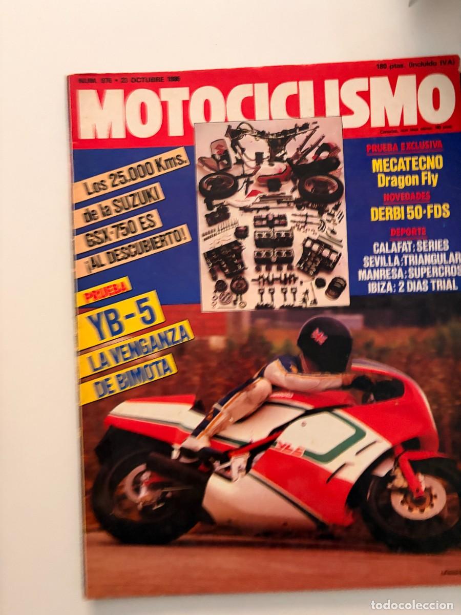 Coches y motocicletas: MOTOCICLISMO. N&ordm; 976. OCTUBRE 1986. MECATECNO DRAGON FLY. DERBI 50-FDS. YB-5. BIMOTA. LEER