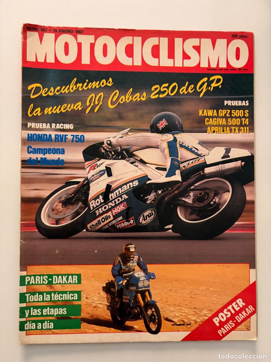Coches y motocicletas: MOTOCICLISMO. N&ordm; 987. ENERO 1987. KAWA GPZ 500 S. HONDA VFR 750 B. APRILIA TX 311. LEER