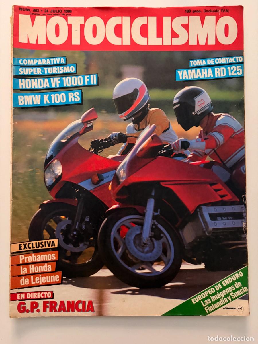 Coches y motocicletas: MOTOCICLISMO. N&ordm; 963. JULIO 1986. GP DE FRANCIA. YAMAHA RD 125. HONDA VF 1000 F II. LEER