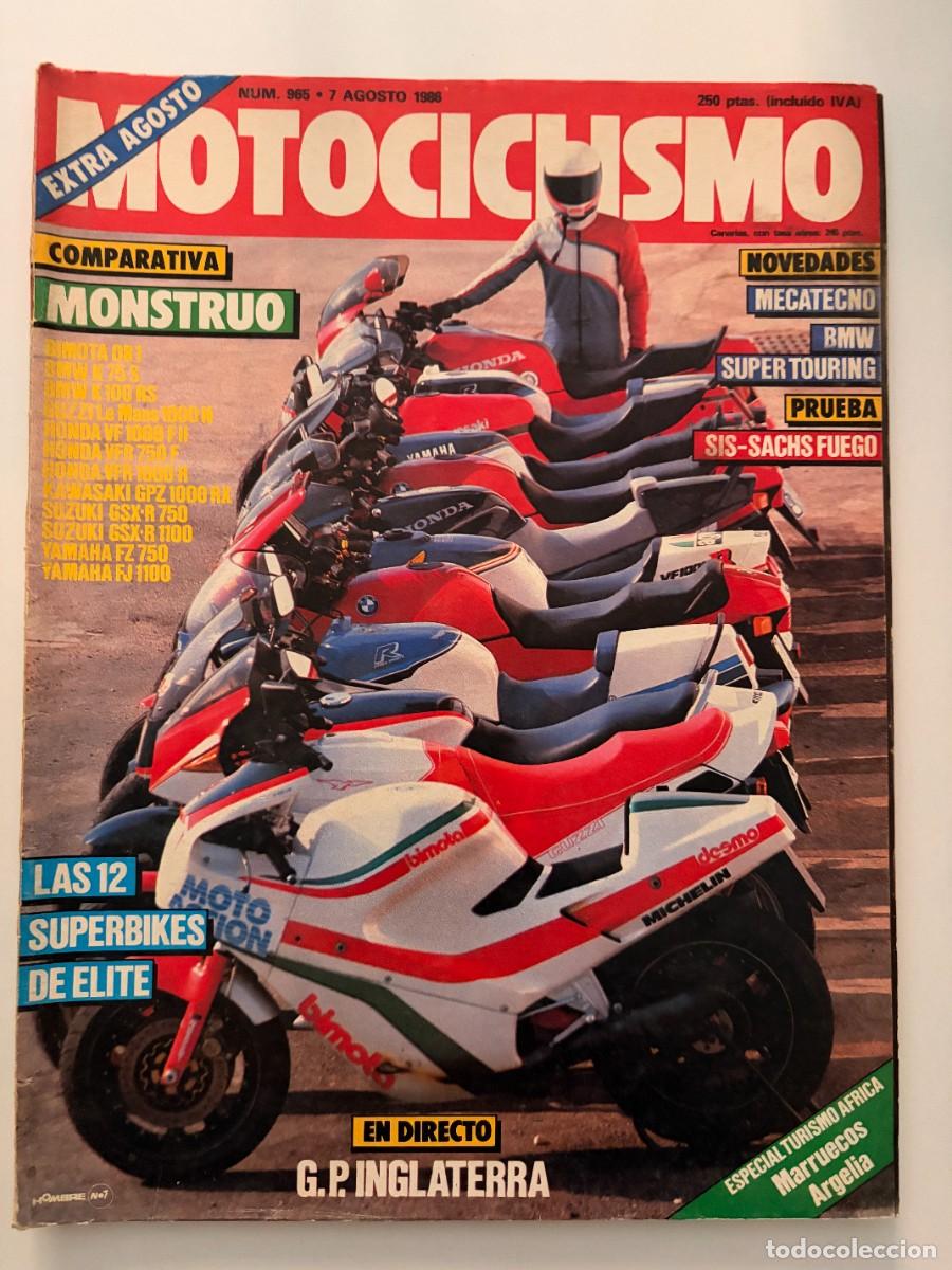 Coches y motocicletas: MOTOCICLISMO. N&ordm; 965. AGOSTO 1986. EXTRA DE AGOSTO. BIMOTA DB1 vs HONDA VFR 750 F. LEER