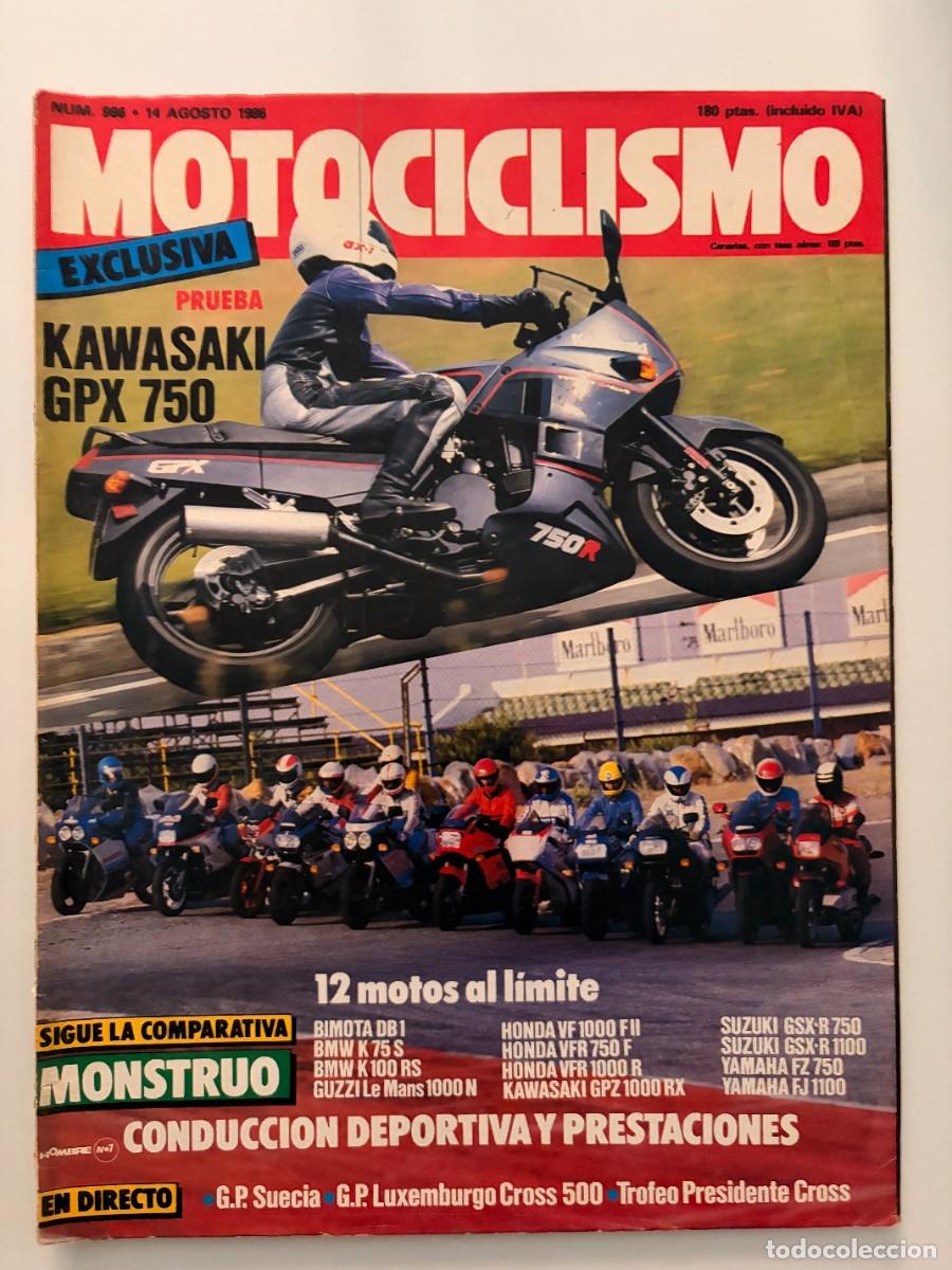 Coches y motocicletas: MOTOCICLISMO. N&ordm; 966. AGOSTO 1986. KAWASAKI GPX 750. CAGIVA ELEFANTRE 125. MUNDIAL DE TRIAL. LEER