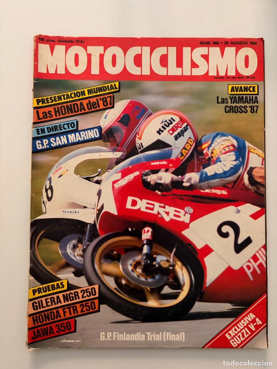 Coches y motocicletas: MOTOCICLISMO. N&ordm; 968. AGOSTO 1986. GILERA NGR 250. GRAN PREMIO DE FINLANDIA DE TRIAL. LEER