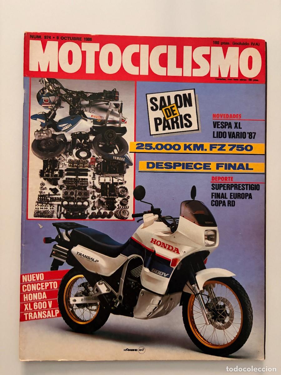 Coches y motocicletas: MOTOCICLISMO. N&ordm; 974. OCTUBRE 1986. VESPA XL LIDO VARIO. HONDA TRANSALP 600. TRIAL DE IBIZA.LEER