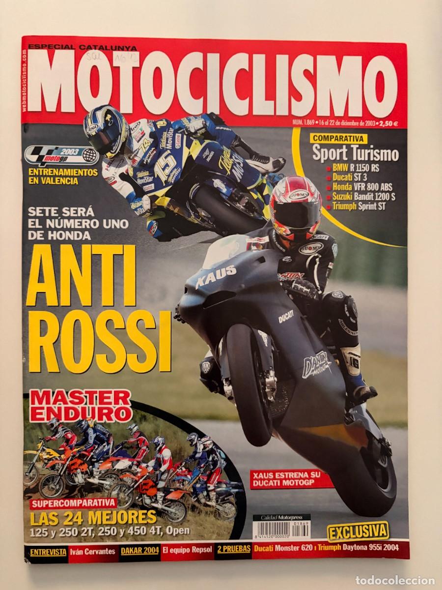 Coches y motocicletas: MOTOCICLISMO. N&ordm; 1869. DICIEMBRE 2003. BMW R 1150 RS. DUCATI ST 3. HONDA VFR 800 ABS. LEER